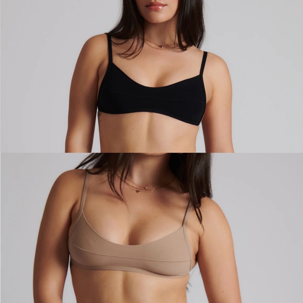Nuudii system set of two black and tan bralette